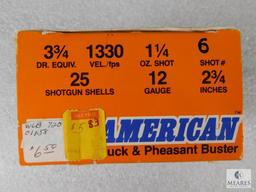 25 Rounds Best American 12 Gauge 2 3/4 Inch 1 1/4 Oz. #6 Shot 1330 FPS