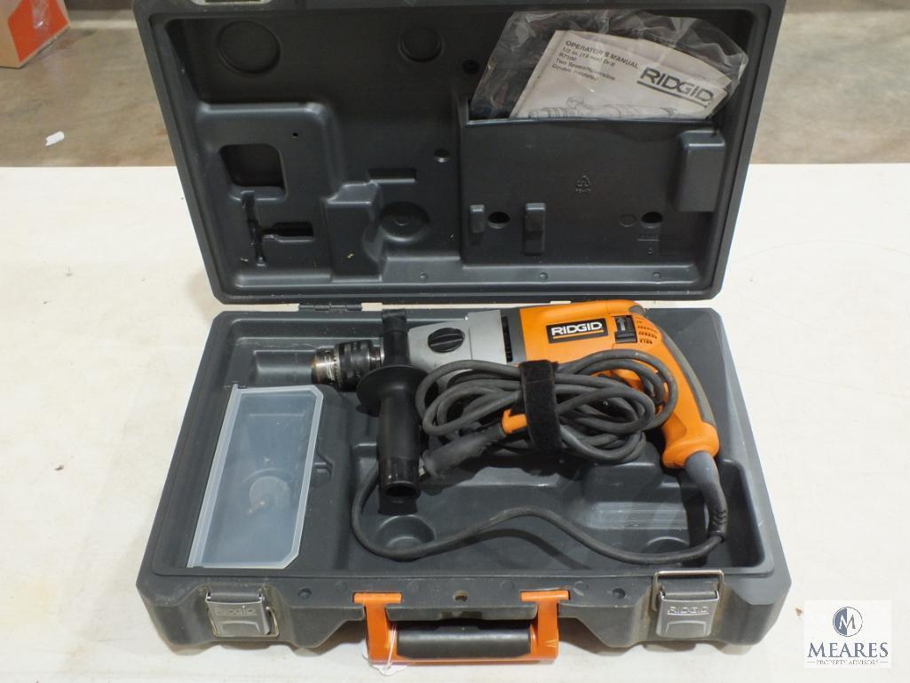 Ridgid RC7100 1/2" Electric Drill Two Speed with Case, Manual & 2 Bits