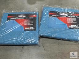 Lot of 2 New Ironton Large Moving Blankets 72" x 80" Each Thick Quilted Poly Fabric