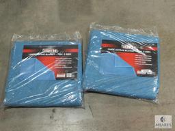 Lot of 2 New Ironton Large Moving Blankets 72" x 80" Each Thick Quilted Poly Fabric