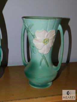 Lot of 2 Vintage Pottery Vases McCoy 12" and Weller 11"