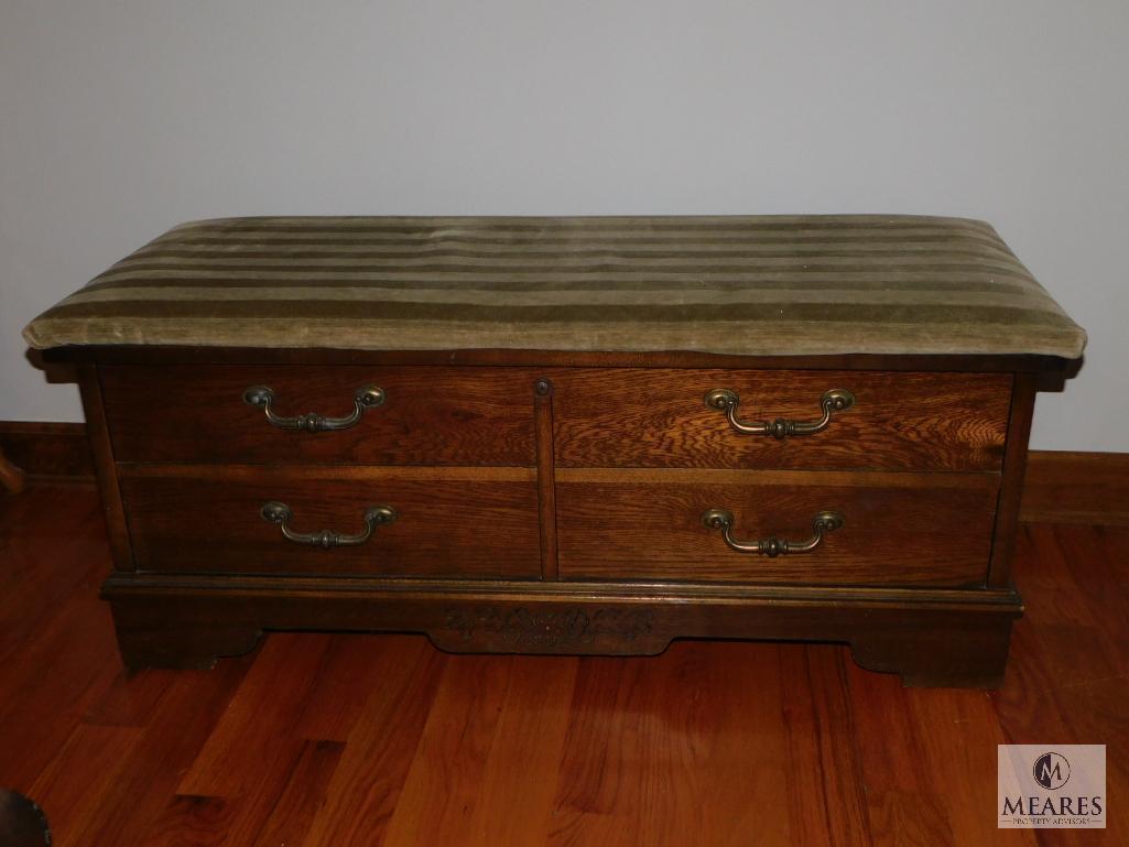 Lane Cedar Storage Chest with Upholstered Top