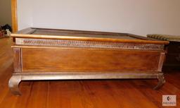 Large Coffee Table Wood with Metal Base