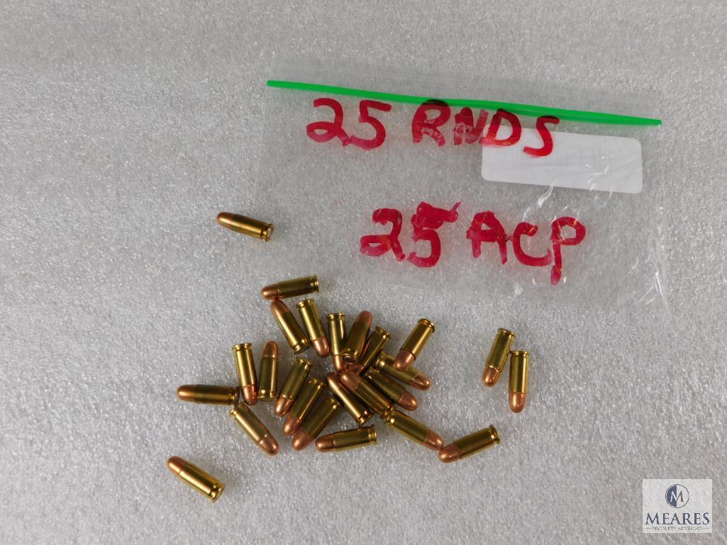 25 Rounds .25 Auto FMJ Ammo