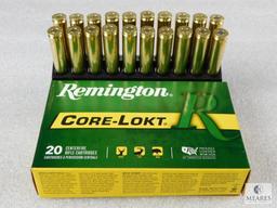 20 Rounds Remington 30-06 Ammo. 180 Grain Core Lokt Soft Point.