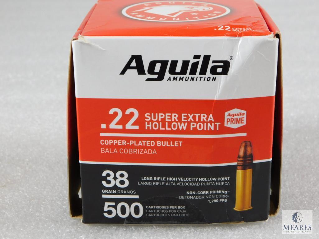 500 Rounds Aguila .22 Long Rifle Ammo. 38 Grain Hollow Point High Velocity.