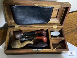 Gentleman's Valet Boxes with Antique Pipes