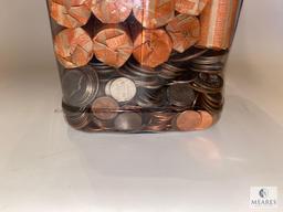Jar of Money! Includes 23 Rolls of Washington Quarters