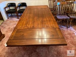 Unique Vintage Dining Table with Two Leaves