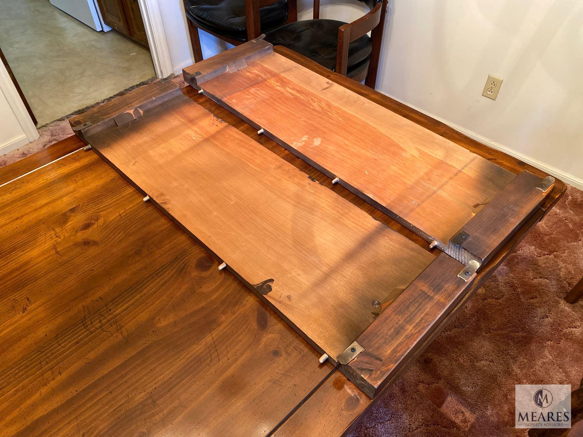 Unique Vintage Dining Table with Two Leaves