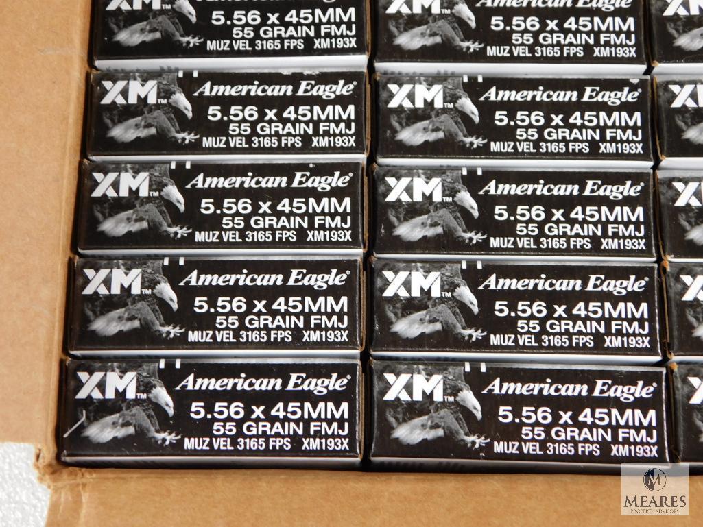 500 Rounds Federal 5.56 Ammo. 55 Grain FMJ Boat Tail