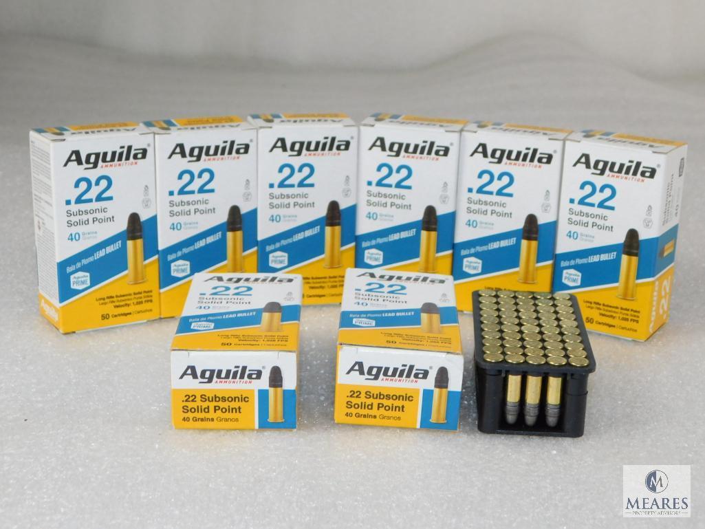 400 Rounds Aguila .22 Long Rifle Subsonic Ammo 40 Grains