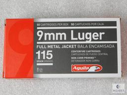 200 Rounds Aguila 9mm Ammo. 115 Grain FMJ (4 Boxes Of 50)