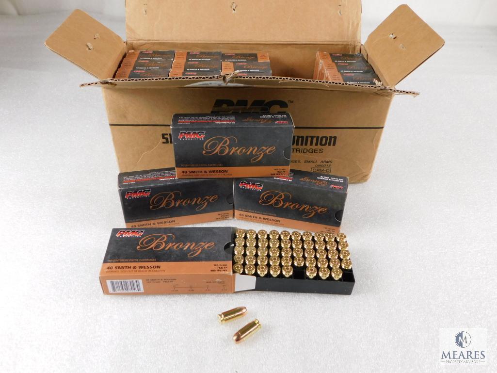 1000 Rounds PMC .40 S&W Ammo 165 Grain FMJ (Full Case)