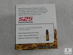 525 Rounds Winchester .22 Long Rifle Ammo. 36 Grain Copper Plated Hollow Point
