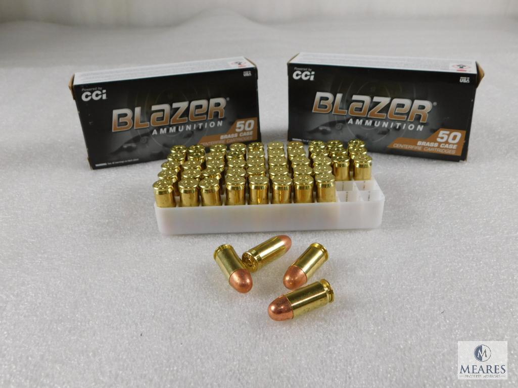 100 Rounds CCI Blazer .45 ACP Ammo. 230 Grain FMJ