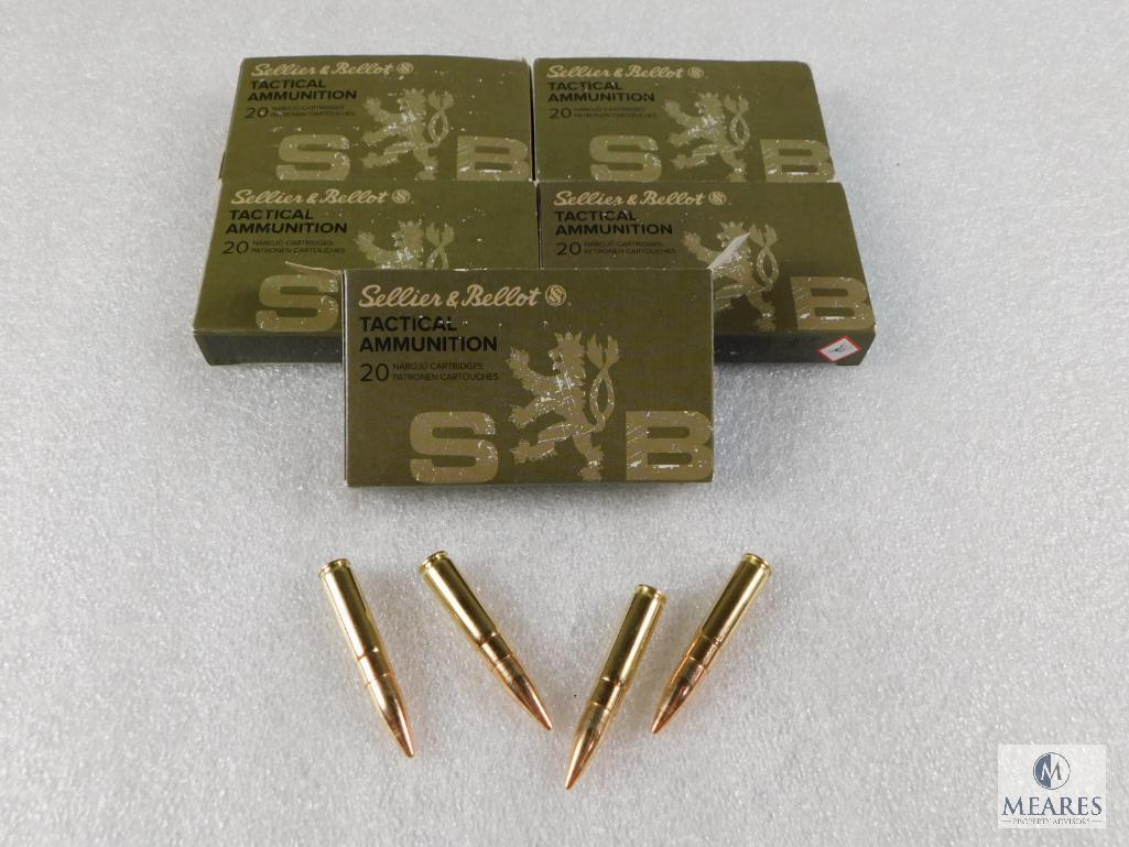 100 Rounds S&B 300 Blackout Ammo. Subsonic 200 grain FMJ