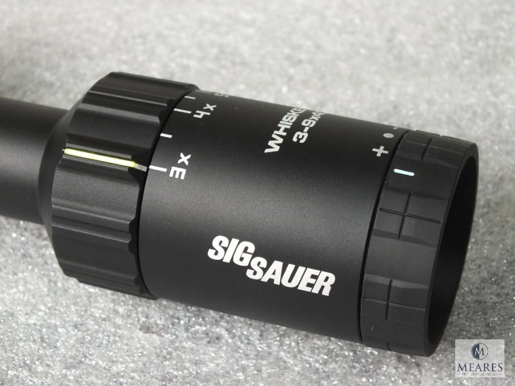 New Sig Sauer Whiskey 3 Rifle Scope. 3-9x40mm With Quadplex Reticle