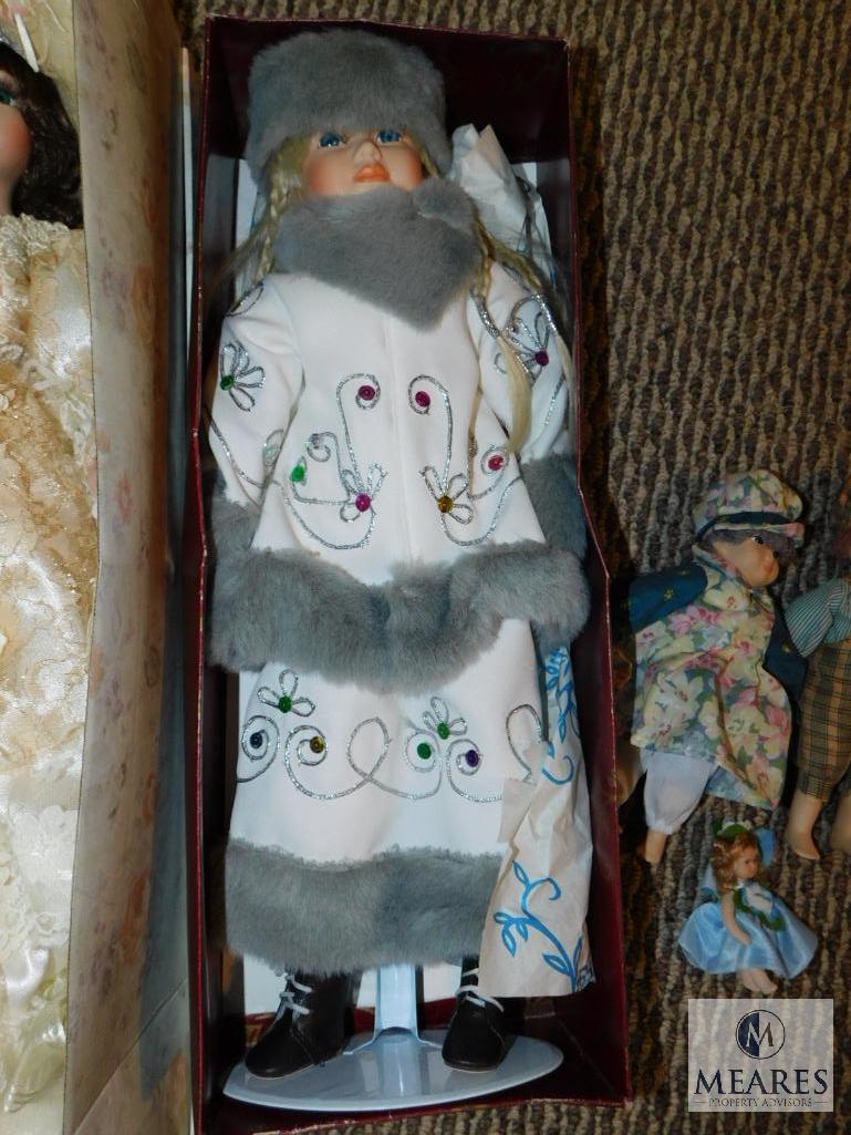 Lot of 5 Collectible Porcelain Dolls