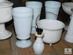 Lot of Assorted Vintage Milk Glass Pieces