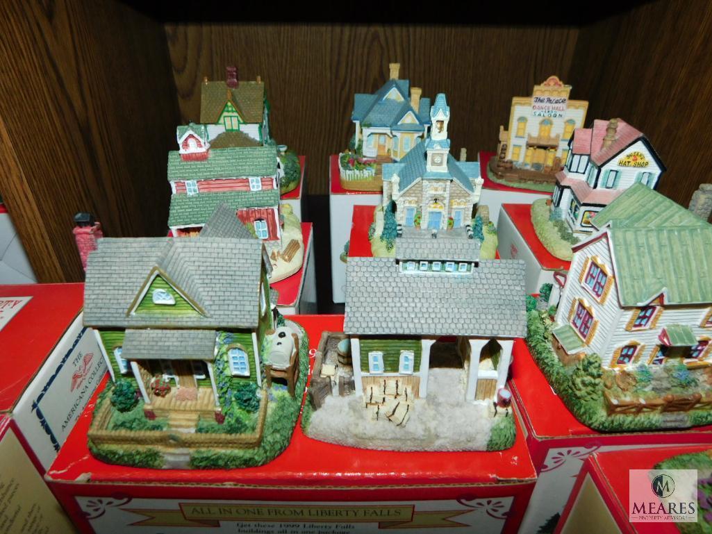 Large Lot of Liberty Falls Collectible Cottage Miniature Homes