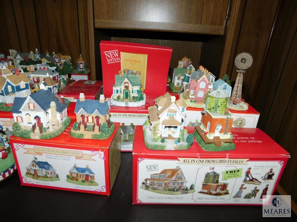 Large Lot of Liberty Falls Collectible Cottage Miniature Homes