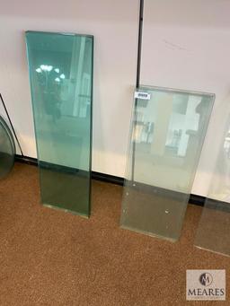 Assortment of Various Sized Glass Shelves