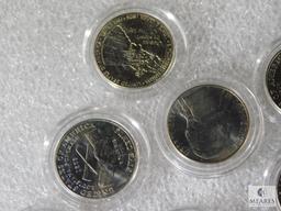 BU Roll Assorted Ocean in View, Keelboat, Bison & Peace Nickels each in Hard Plastic