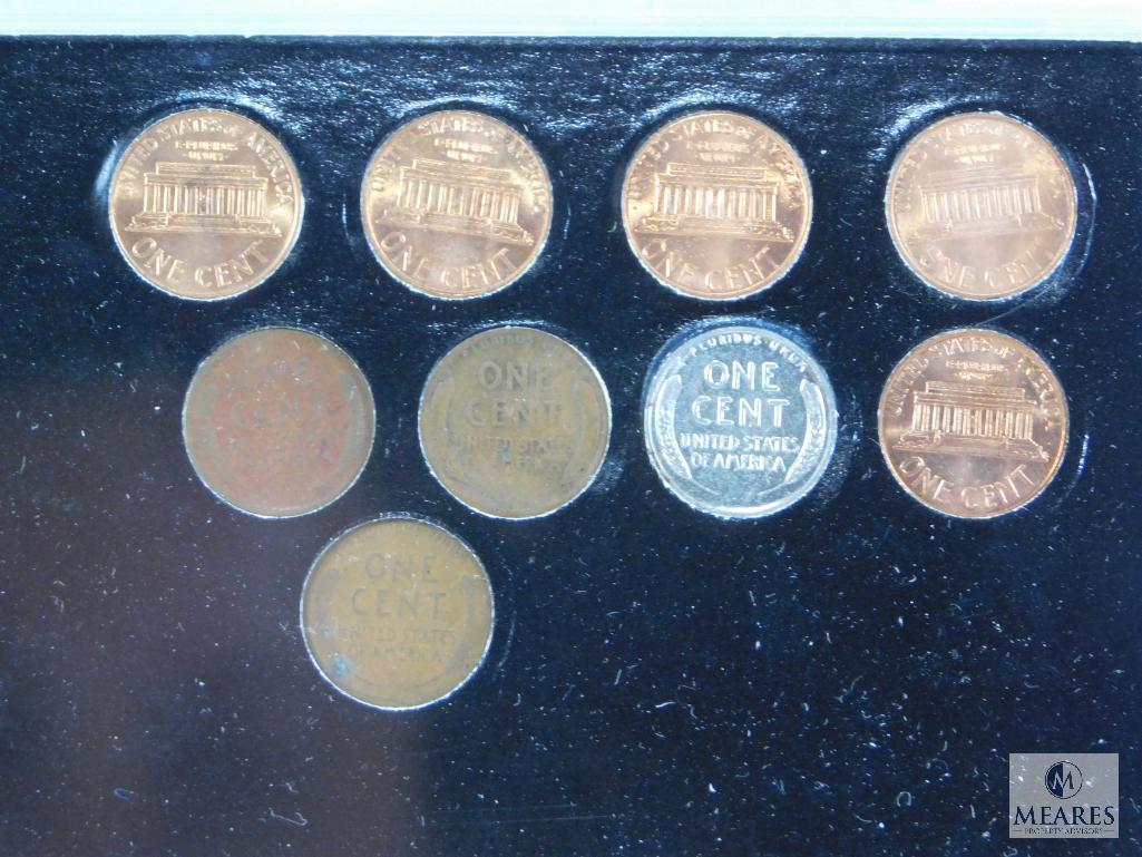 3 Lincoln Cent Sets 9 Decades of Lincolns, 10 Decades of American Pennies & 3 Centuries