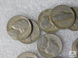 3 Rolls Jefferson Nickels All 1940's & 1950's