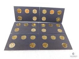 6 Gold Plated State Quarter Sets 1999 - 2004