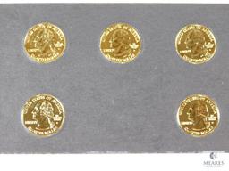 6 Gold Plated State Quarter Sets 1999 - 2004