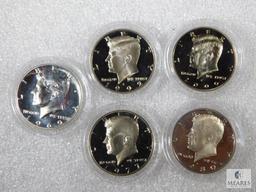 Kennedy Half Proof Set 1969-S, 1971-S, 1980-S, 1992-S, 2000-S