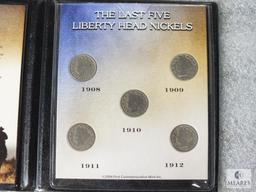 Two Nickel Sets: Last 5 Liberty Head Nickels & WWII P-D-S Silver Set in Display Folders