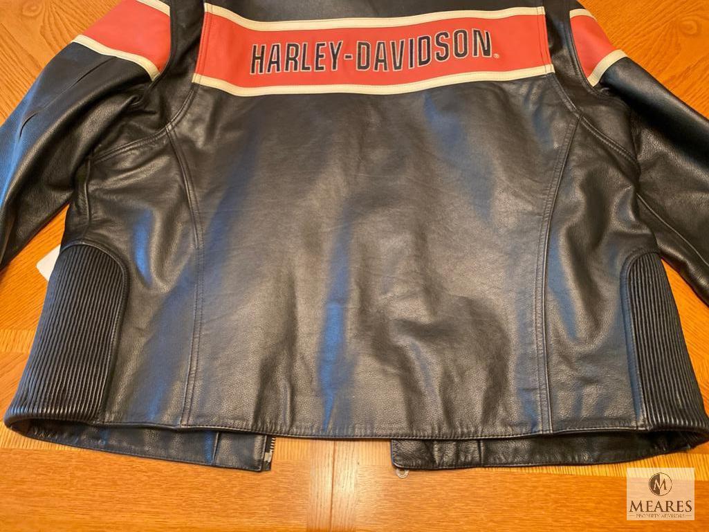 Leather Harley-Davidson Motorcycle Jacket - Size 2XL