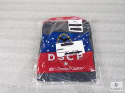 Lot of Approximately 60 Campbellsville Apparel Co Navy DSCP 100% Combed Cotton Mens Undershirts