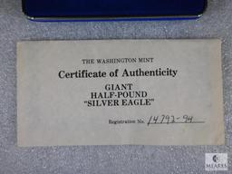 1994 Washington Mint Giant Half-Pound Silver Eagle Coin