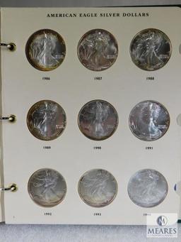 American Eagle Silver Dollar Collection in Archival Quality Binder - 1986 to 2001