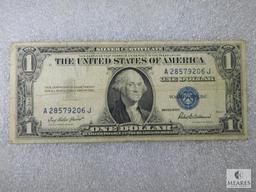 Group of Five US $1 Small-size Silver Certificates