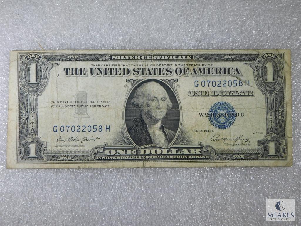 Group of Five US $1 Small-size Silver Certificates
