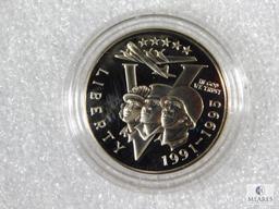 US Mint 1991-1995 World War II 50th Anniversary Two-Coin PROOF Set