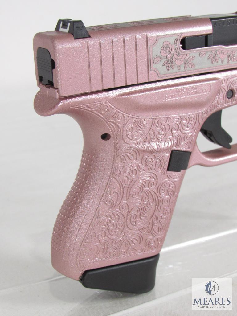 New Glock 43 "Glock N Roses" Rose Gold 9mm Semi-Auto Pistol