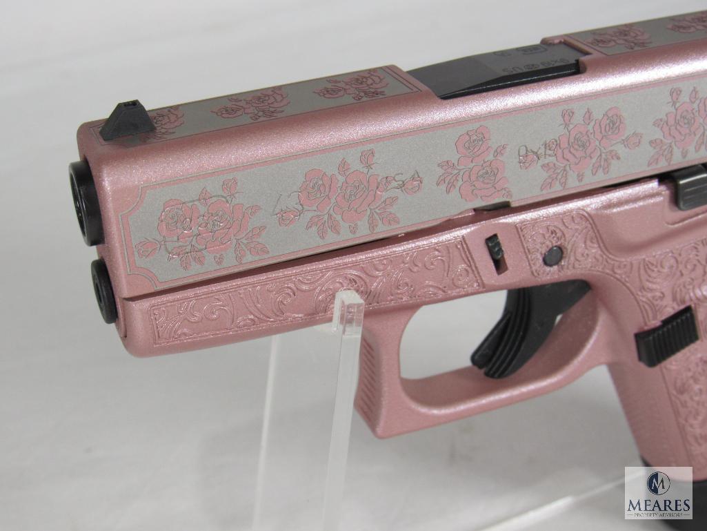 New Glock 43 "Glock N Roses" Rose Gold 9mm Semi-Auto Pistol