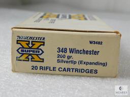 20 Rounds Winchester Super X Centerfire Rifle Cartridges .348 WIN 200 Grain Silvertip