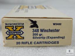 20 Rounds Winchester Super X Centerfire Rifle Cartridges 348 Winchester 200 Grain Silvertip