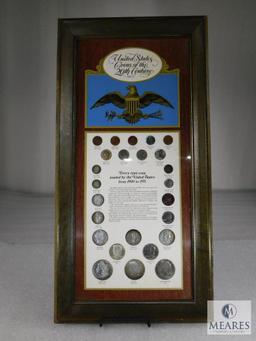 Framed Display: United States Coins of the 20th Century