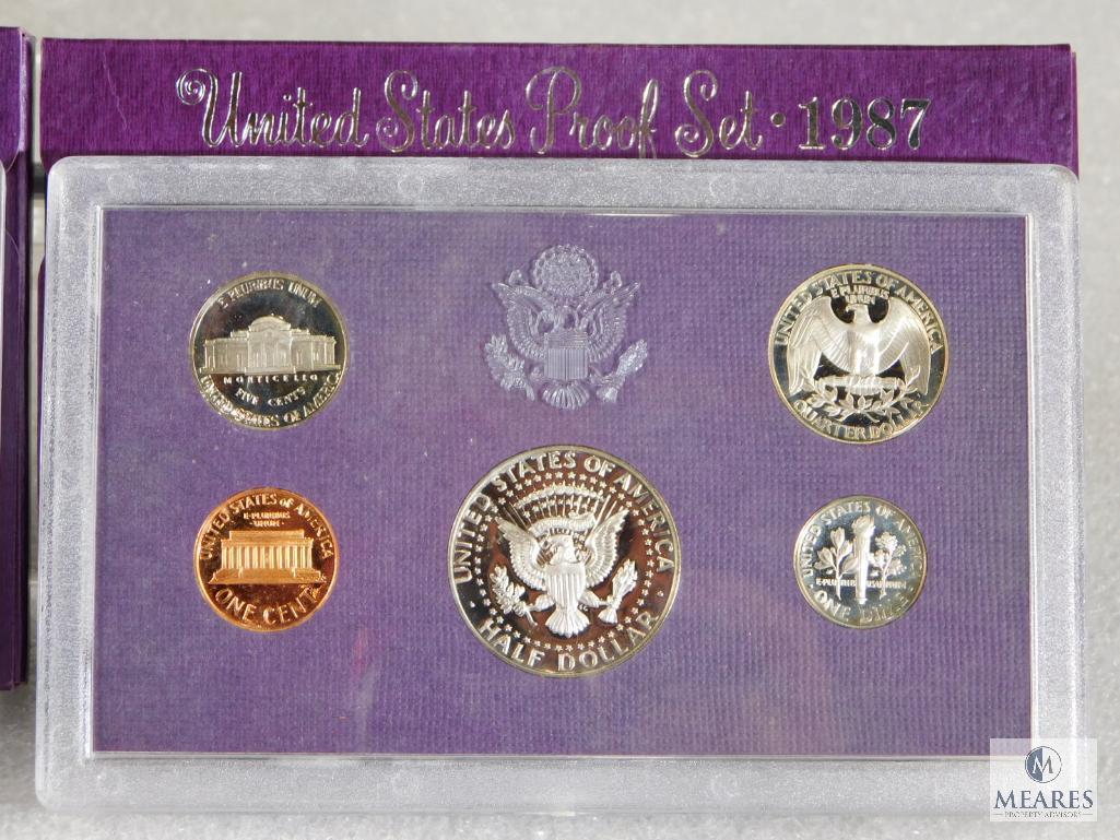 1987 and 1988 US Mint Proof Coin Sets