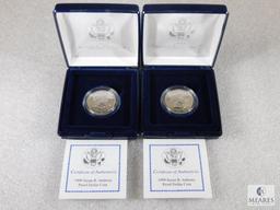 Group of Two 1999 Proof Susan B Anthony Dollars