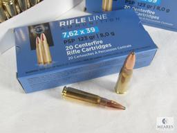 40 Rounds PPU Rifle Line 7.62x39 123 Grain Ammo