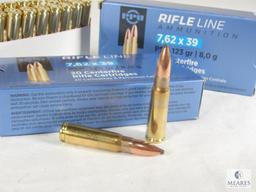 40 Rounds PPU Rifle Line 7.62x39 123 Grain Ammo